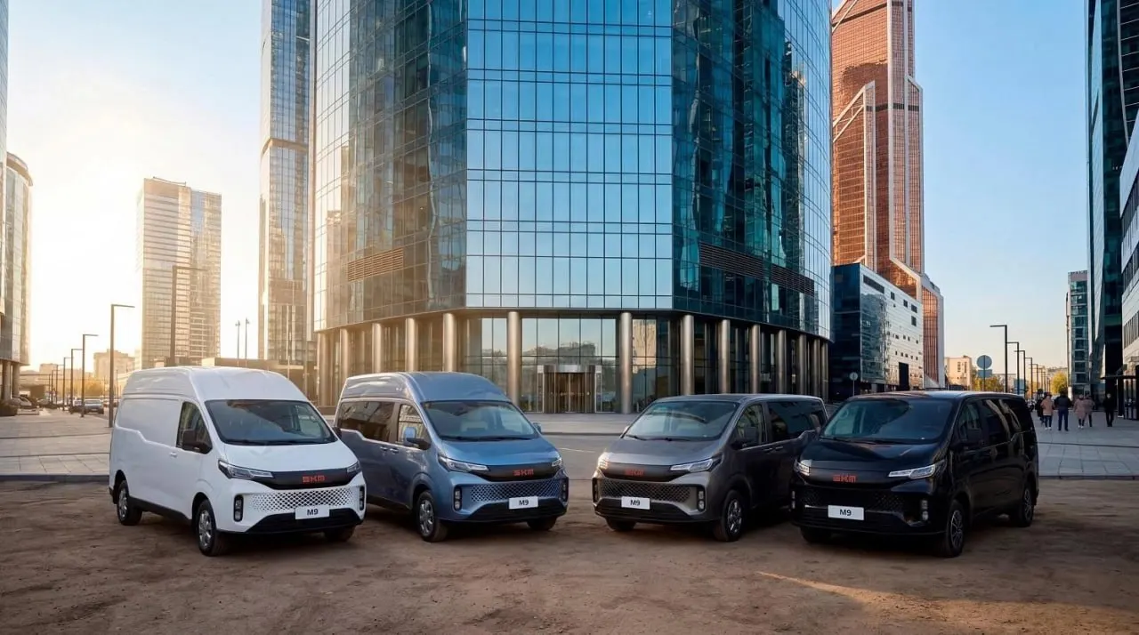 Новая переднеприводная модель SKM M9 с 150‑сильным дизелем и 9‑ступенчатой коробкой (автомат или механика) выйдет в нескольких версиях; производство планируется в Нижнем Новгороде и Тольятти.